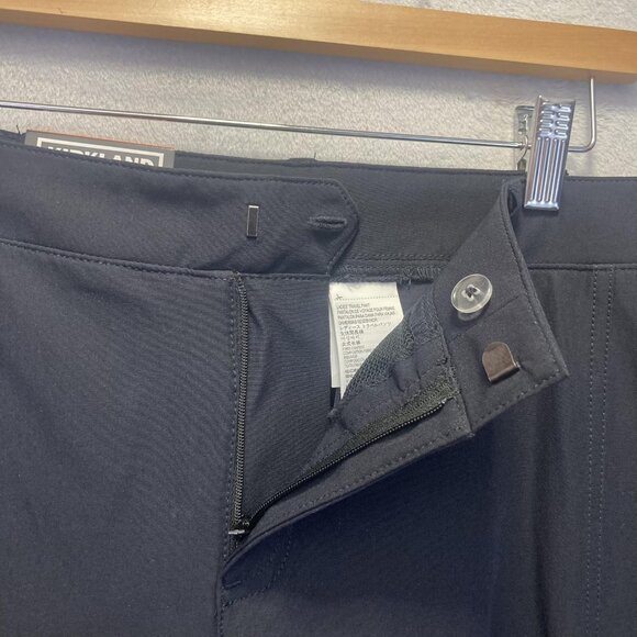 NWT Women's Nylon Travel Pants 16P Black Stretch Zip Pocket Elastic Performance - Picture 12 of 16
